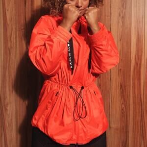 Adidas x Karlie Kloss WIND.RDY Orange Oversized Parka Jacket Small Hiking